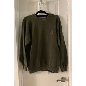 Woods and Grey: green sweater